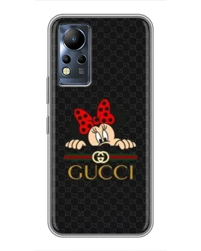 Чехол для Infinix Note 12 с картинкой «Минни Маус Gucci — черный»