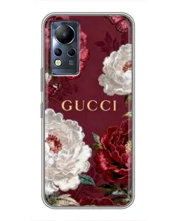 Чохол для Infinix Note 12 з картинкою «Gucci — бордові троянди» Чохол для Infinix Note 12 з картинкою «Gucci — бордові троянди»