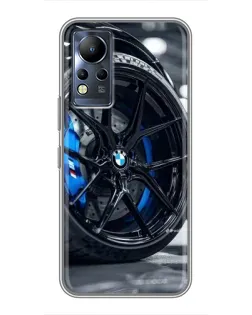 Чехол для Infinix Note 12 с картинкой «Колесо BMW вблизи»