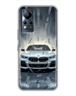 Чехол для Infinix Note 12 с картинкой «BMW в свете фар»