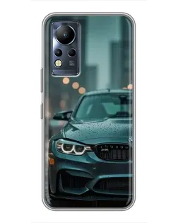 Чехол для Infinix Note 12 с картинкой «BMW в огнях города»