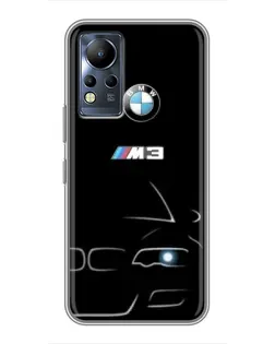 Чехол для Infinix Note 12 с картинкой «Минималистичный принт BMW M3»