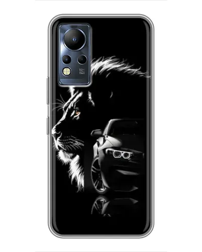 Чехол для Infinix Note 12 с картинкой «BMW и лев» Чехол для Infinix Note 12 с картинкой «BMW и лев»