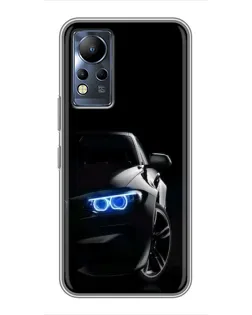Чехол для Infinix Note 12 с картинкой «BMW — ночной взгляд»