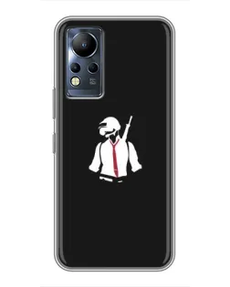 Чохол для Infinix Note 12 з картинкою «PUBG — силует воїна»