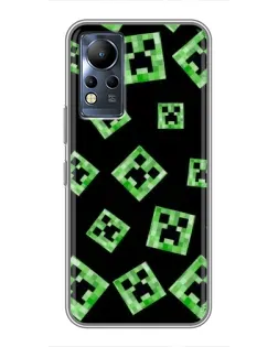 Чохол для Infinix Note 12 з картинкою «Паттерн з кріперами» Чохол для Infinix Note 12 з картинкою «Паттерн з кріперами»