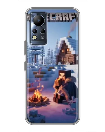 Чохол для Infinix Note 12 з картинкою «Зимовий Minecraft»