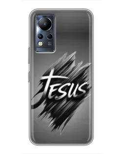 Чехол для Infinix Note 12 с картинкой «Надпись Jesus Graffiti»