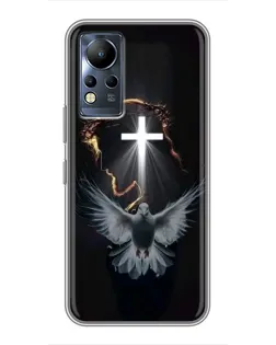 Чехол для Infinix Note 12 с картинкой «Голубь и Свет»