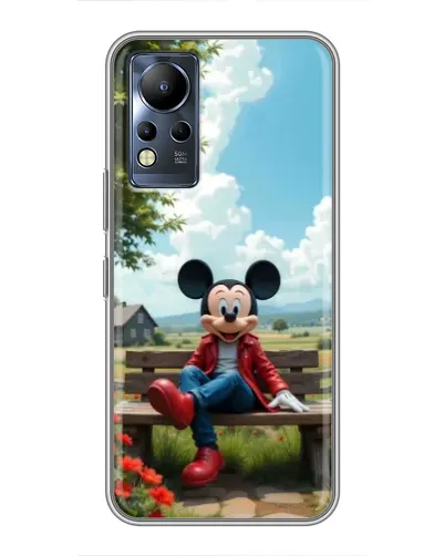 Чохол для Infinix Note 12 з картинкою «Міккі на лавці»