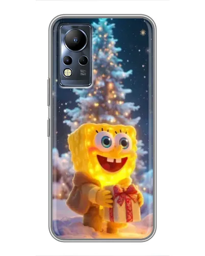 Чохол для Infinix Note 12 з картинкою «Різдвяний Спанч Боб»