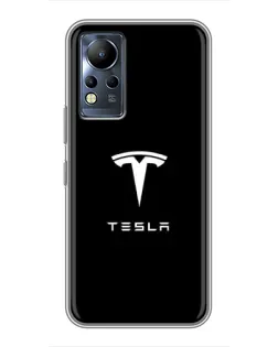Чехол для Infinix Note 12 с картинкой «Tesla White Logo» Чехол для Infinix Note 12 с картинкой «Tesla White Logo»