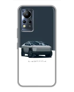 Чехол для Infinix Note 12 с картинкой «Серебристый Cybertruck Tesla» Чехол для Infinix Note 12 с картинкой «Серебристый Cybertruck Tesla»