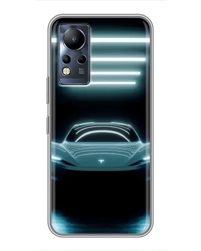 Чехол для Infinix Note 12 с картинкой «Tesla в неоне» Чехол для Infinix Note 12 с картинкой «Tesla в неоне»