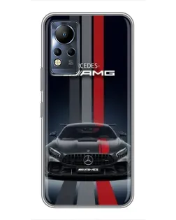 Чохол для Infinix Note 12 з картинкою «Mercedes — білий карбон»