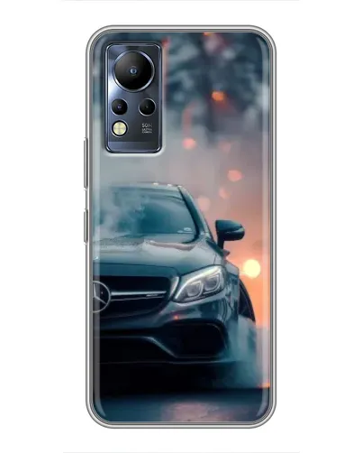 Чехол для Infinix Note 12 с картинкой «Mercedes — ночной город»