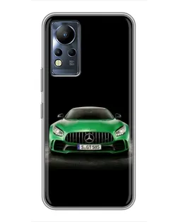 Чехол для Infinix Note 12 с картинкой «Mercedes — неоновый лого»