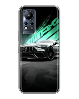 Чехол для Infinix Note 12 с картинкой «Темный Mercedes AMG»