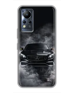 Чехол для Infinix Note 12 с картинкой «Mercedes в дыму»