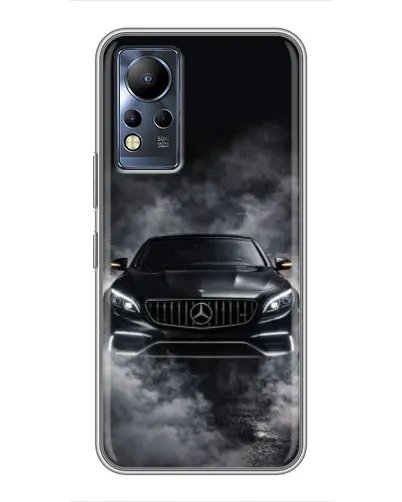 Чехол для Infinix Note 12 с картинкой «Mercedes в дыму»