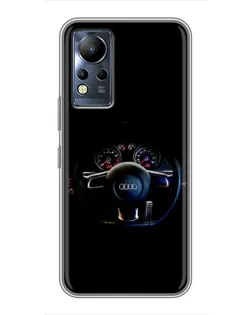 Чохол для Infinix Note 12 з картинкою «Салон Audi — кермо»