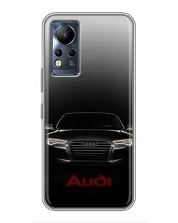 Чехол для Infinix Note 12 с картинкой «Audi — градиентный контур»
