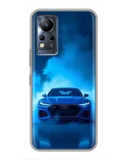 Чехол для Infinix Note 12 с картинкой «Audi — голубая энергия»