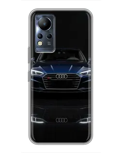 Чехол для Infinix Note 12 с картинкой «Audi — ночное отражение»