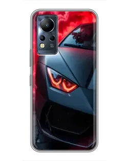 Чохол для Infinix Note 12 з картинкою «Lamborghini червоне сяйво»
