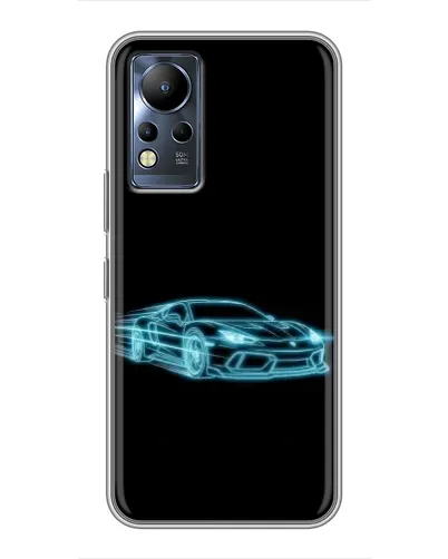 Чохол для Infinix Note 12 з картинкою «Неоновий контур Lamborghini»