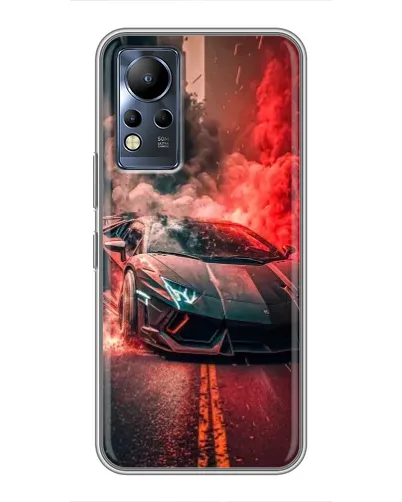 Чохол для Infinix Note 12 з картинкою «Lamborghini червоний дим»