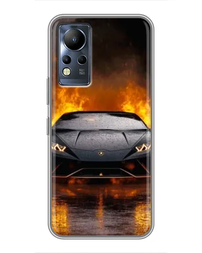 Чохол для Infinix Note 12 з картинкою «Lamborghini у вогні»