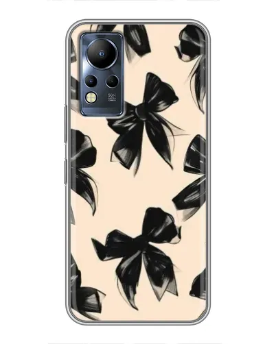 Чохол для Infinix Note 12 з картинкою «Патерн чорні банти» Чохол для Infinix Note 12 з картинкою «Патерн чорні банти»