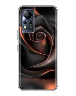 Чохол для Infinix Note 12 з картинкою «Шовкова чорна троянда»