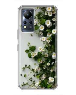 Чохол для Infinix Note 12 з картинкою «Гілка дрібних білих квітів»