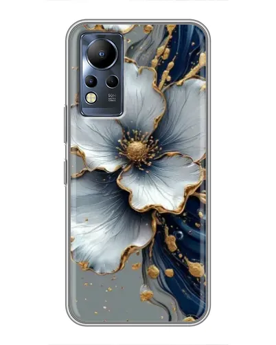 Чехол для Infinix Note 12 с картинкой «Белый цветок и золотой флюид» Чехол для Infinix Note 12 с картинкой «Белый цветок и золотой флюид»