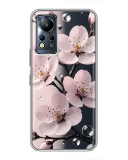 Чохол для Infinix Note 12 з картинкою «Ніжня сакура та краплі»