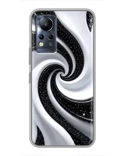Чехол для Infinix Note 12 с картинкой «Черно-белая спираль»