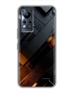 Чехол для Infinix Note 12 с картинкой «Черные геометрические блоки» Чехол для Infinix Note 12 с картинкой «Черные геометрические блоки»