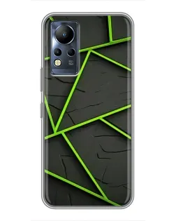 Чехол для Infinix Note 12 с картинкой «Зеленые геометрические линии» Чехол для Infinix Note 12 с картинкой «Зеленые геометрические линии»