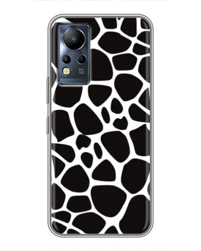 Чехол для Infinix Note 12 с картинкой «Черно-белый жираф»