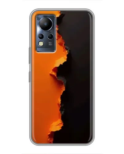 Чехол для Infinix Note 12 с картинкой «Оранжевый разлом»