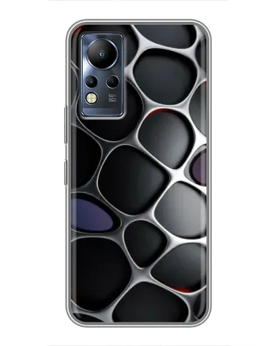 Чехол для Infinix Note 12 с картинкой «Объемная темная решетка»