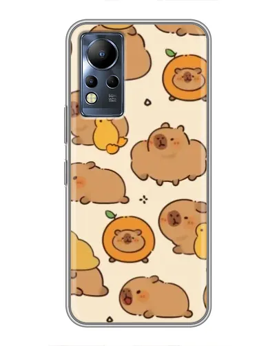 Чехол для Infinix Note 12 с картинкой «Капибары с апельсинами»