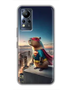 Чехол для Infinix Note 12 с картинкой «Капи-мен супергерой»