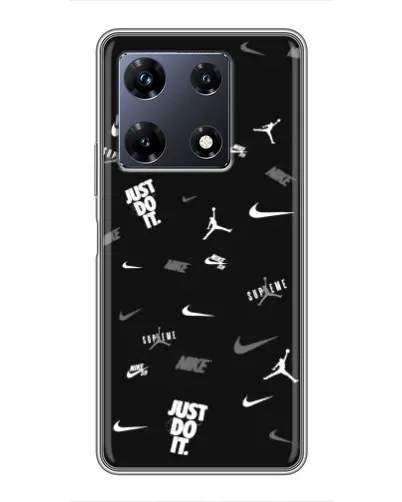 Чехол для Infinix Note 30 Pro с картинкой «Nike Black Pattern» Чехол для Infinix Note 30 Pro с картинкой «Nike Black Pattern»