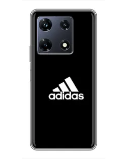 Чехол для Infinix Note 30 Pro с картинкой «Черная классика Adidas»