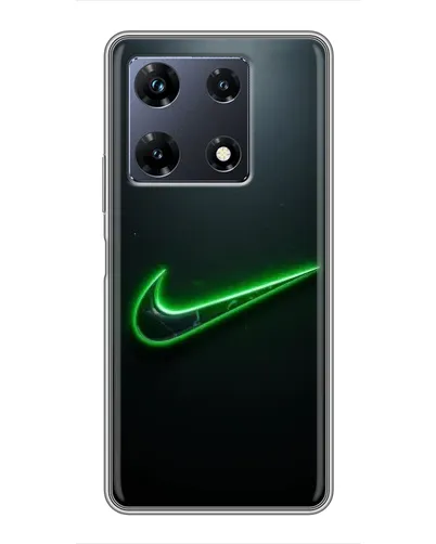 Чехол для Infinix Note 30 Pro с картинкой «Неоновый контур Nike»