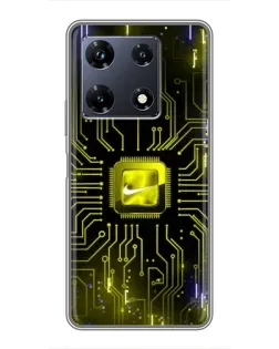 Чехол для Infinix Note 30 Pro с картинкой «Nike — золотая искра»