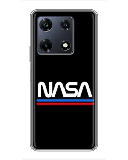Чехол для Infinix Note 30 Pro с картинкой «NASA — классика Red Blue» Чехол для Infinix Note 30 Pro с картинкой «NASA — классика Red Blue»